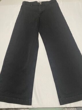 NWT Crewcuts Girls Size 14 Wide-Leg Jeans - Washed Black Denim